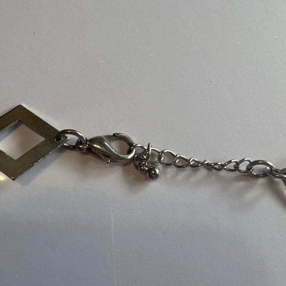 Geometric Chain Belt Womens OS Silver Good Adjustable Y2K‎ Boho Metal